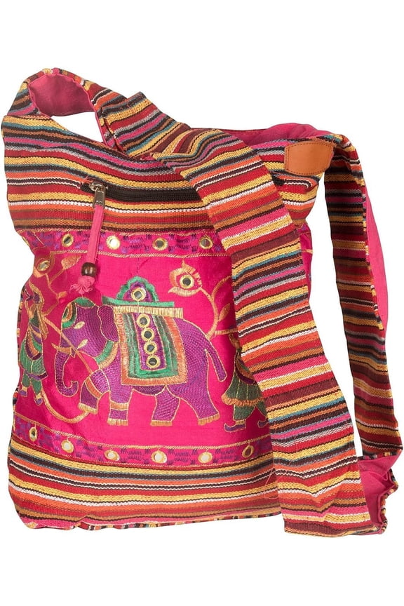 Bag Embroidered Elephant Boho Bohemian Hippie Tote Gypsy Beach Bag