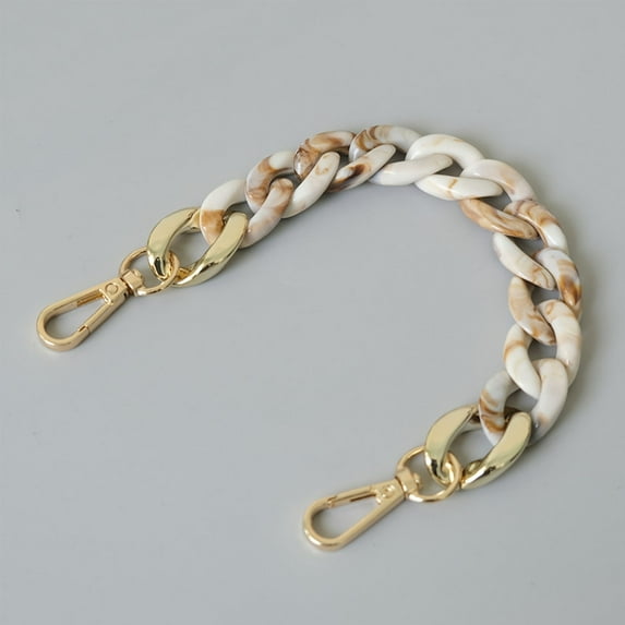 Bag Handle Chain DIY Acrylic Resin Handbag Strap Shoulder Purse Replacement Straps with Buckles for Bags Decoration Accessories