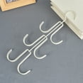 thumbnail image 1 of Bag Hanger Storage Rack – Wrought Iron Multi-Layer Handbag & Purse Hook Organizer for Closet, Belt and Scarf Holder, Space Saving Over Closet Rod Rack, White, 1 of 7