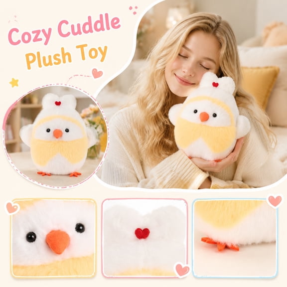 Bag Hanging Plush Charm, Valentine Stuffed Animals for Student, Valentine's Day Gift for Student, Student Stuffed Animal, 4X2.5 Inch Fluffy Little Chicken Stuffed Accessory,