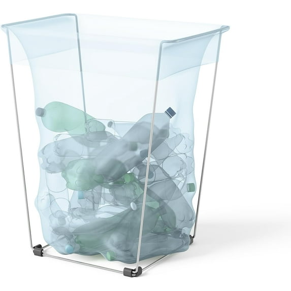 Bag Holder Stand for 39-45 Gallon Plastic & Paper Bags, 30" - For Garbage, Trash, Leaves, Lawn Yard Work, Laundry, Parties - Heavy Duty Indoor Outdoor Portable Metal Rack Dismantles for Easy Storage