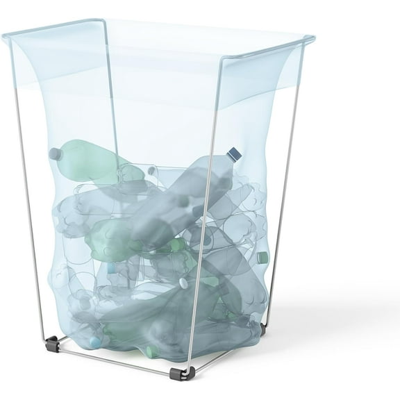 Bag Holder Stand for 39-45 Gallon Plastic & Paper Bags, 30" - For Garbage, Trash, Leaves, Lawn Yard Work, Laundry, Parties - Heavy Duty Indoor Outdoor Portable Metal Rack Dismantles for Easy Storage