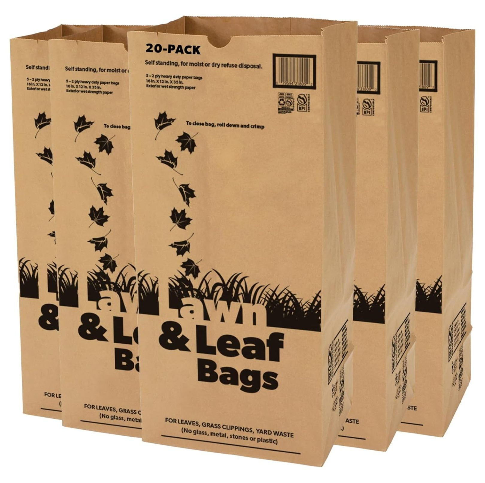 Bag Lawn and Leaf Bag 30 Gallon, 20 Pack - Walmart.com