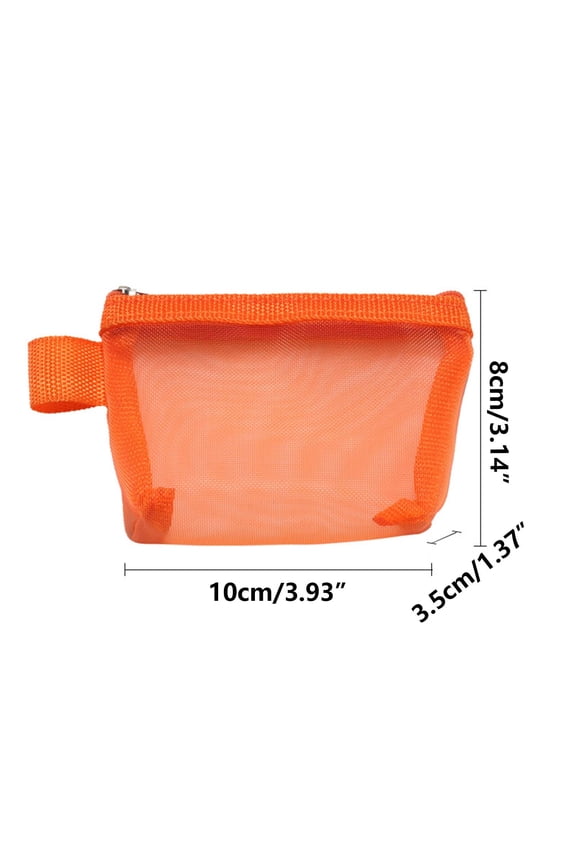 Bag Light for Purse Transparent Thickened Nylon Triangular Mesh Large-Capacity Storage Coin Purse Key Bag Card Case Coin Bag Mesh Bags Small