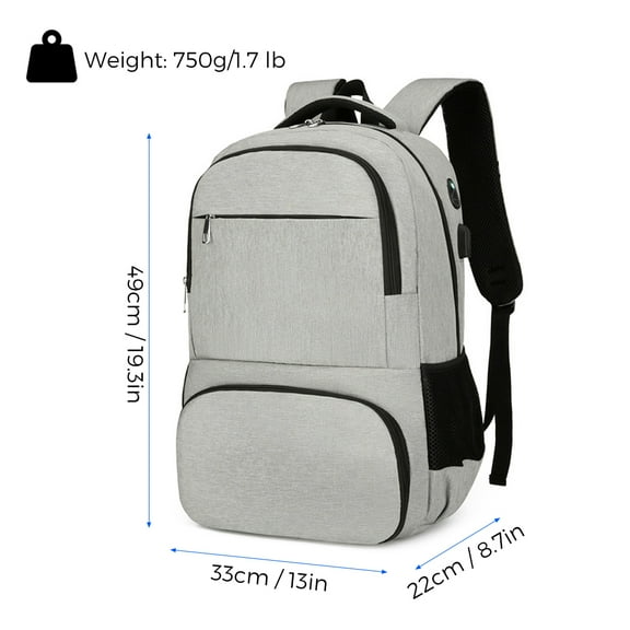Bag Lunch Backpack, Insulated Cooler Backpack Lunch Box For Men Women, 15.6 Inches Laptop Backpack With USB Port, Water Resistant Leak-proof Lunch Bag For Work School Picnics