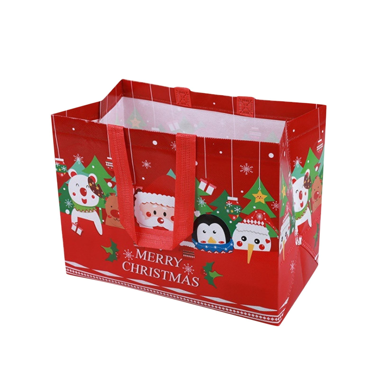 Bag Non Woven Santa Tree House Portable Laminated Bag Graduation Party