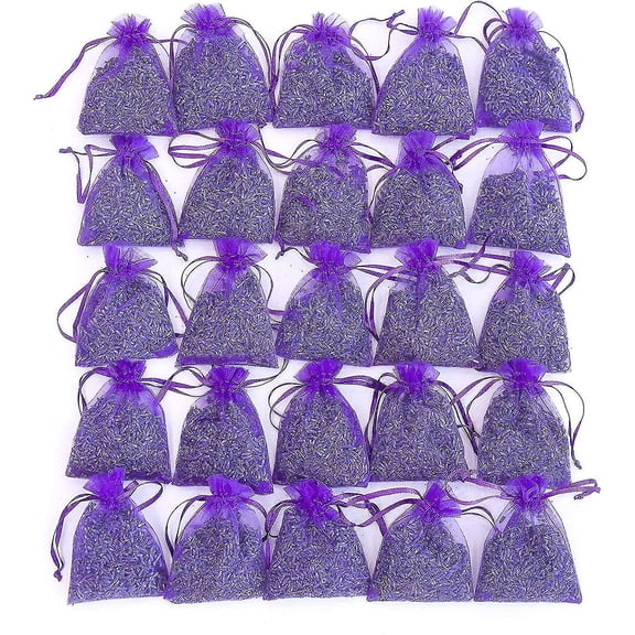 Bag Of 25 Sachets Dried Lavender Flower Lavender Sachets