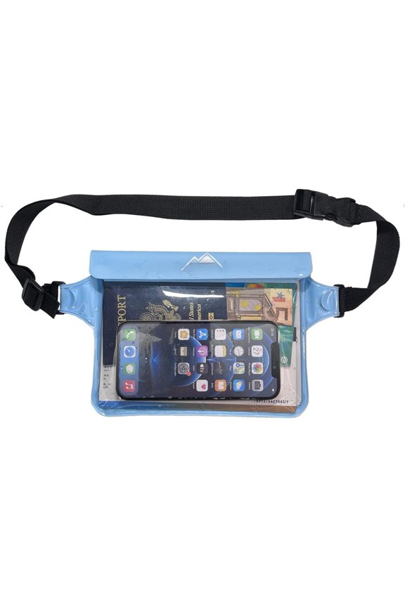 Bag Pouch Fanny Pack Bum Bag with Holder Keeps Your Phone Kindle Wallet Watch & Valuables Dry - for Surf Canoe Swim Snorkel Dive Beach Pool(Blue)