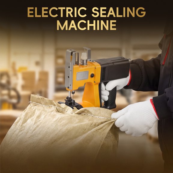 Bag Sewing Machine, Portable Bag Sealer Heavy Duty Bag Closing Machine, Electric Stitching Machine for Closing Woven Bags, Non-Woven Fabrics, Leather, Warehouse Packing Machine-US Plug
