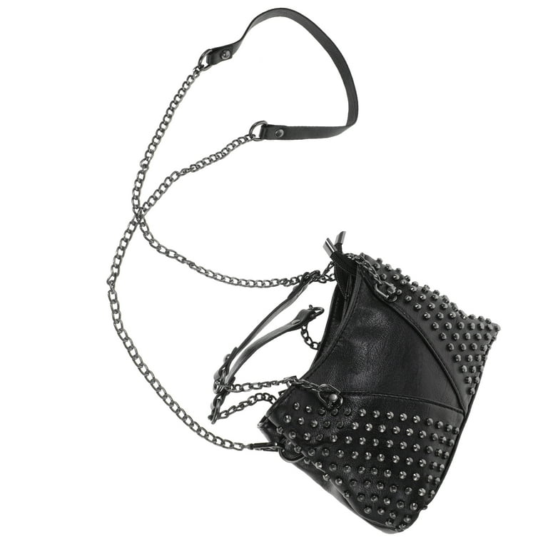Bag Shoulder Crossbody Purse Leather Rivet Bags Black Bag Shoulder Crossbody Purse Leather Rivet Bags Black