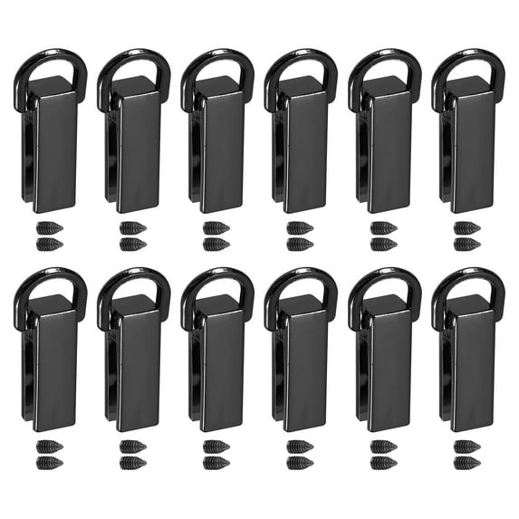 Bag Side Clip Buckle, 20Pack 0.28" Metal Suspending Handbag Strap Chain Connector (Metallic Black, 26mm)