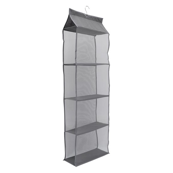 STRANDCHIC Creative Hanging Closet Shelf in Grey with Large Capacity and Visible Design