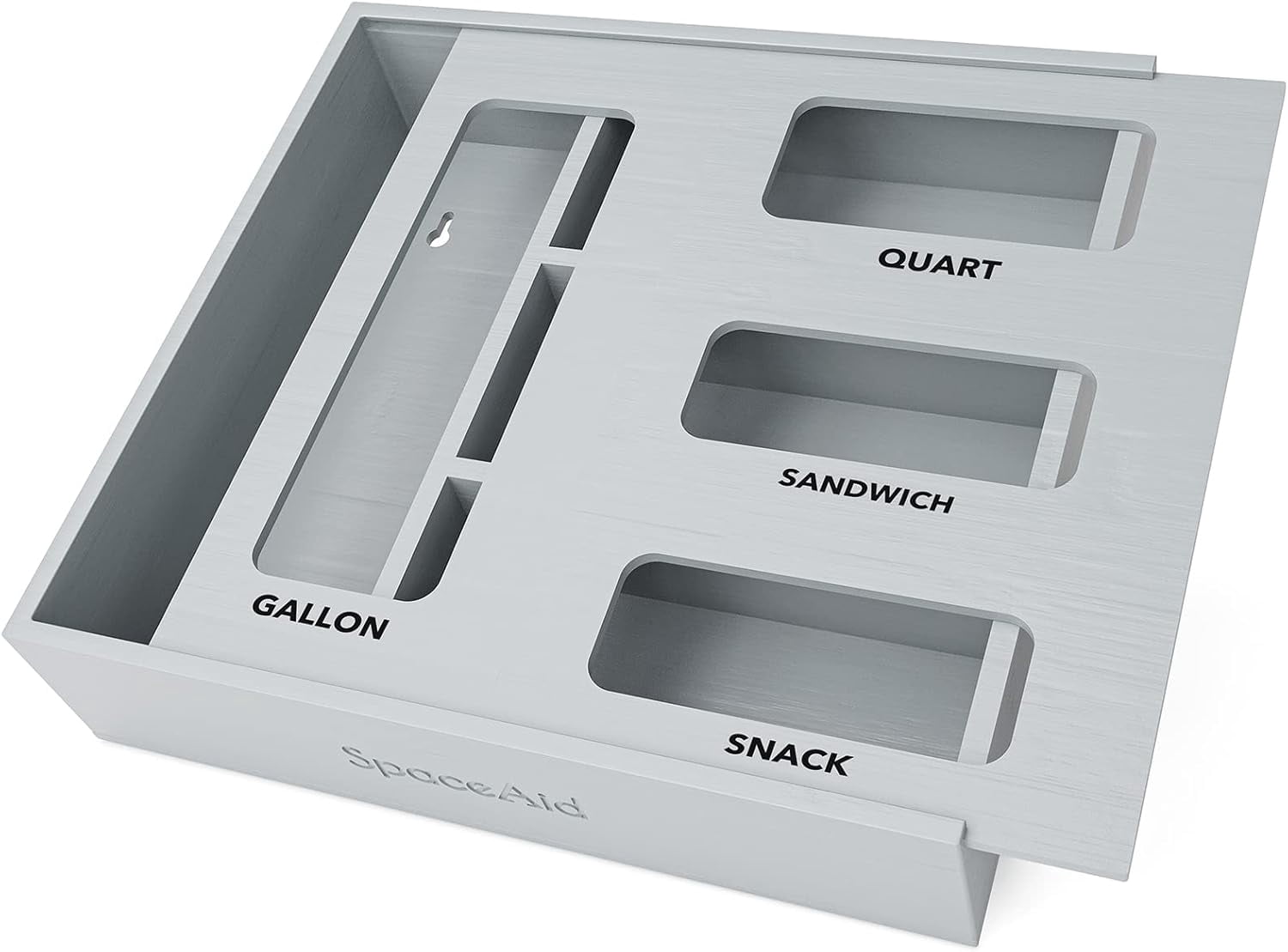 SpaceAid Bamboo Kitchen Bag Organizer, 4-Pack For Gallon, Quart, Sandwich & Snack Bags - Drawer Storage - View #9