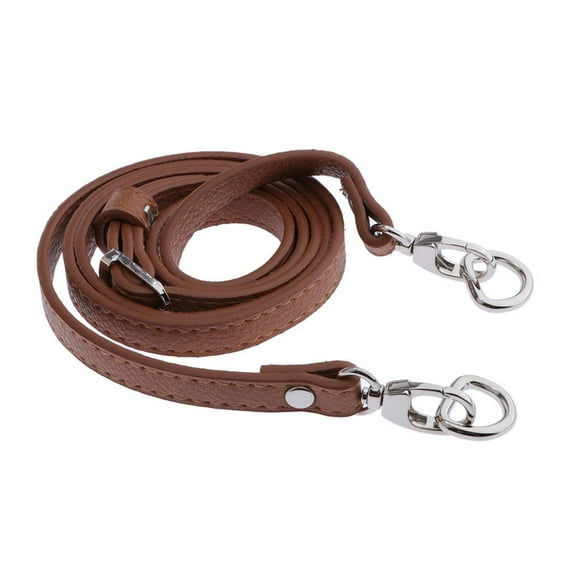 Bag Strap & Bag Strap Replacement - Braided Leather Guitar Strap & Brown- Buckle