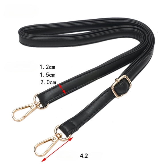Bag Straps Leather Replacement For Sling Crossbody Shoulder Bags Adjustable Black