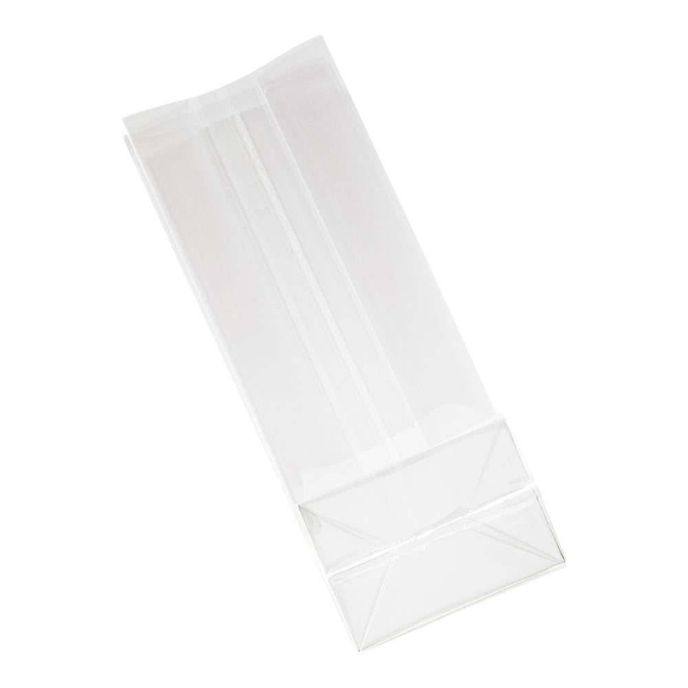Bag Tek Clear Plastic Gusset Bag - 100 count box - Restaurantware