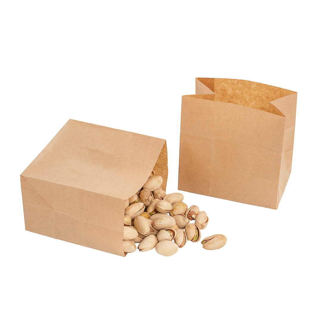 Bag Tek Kraft Paper Bag - 4 lb. - 5 x 3 1/4 x 9 1/2 - 100 count box