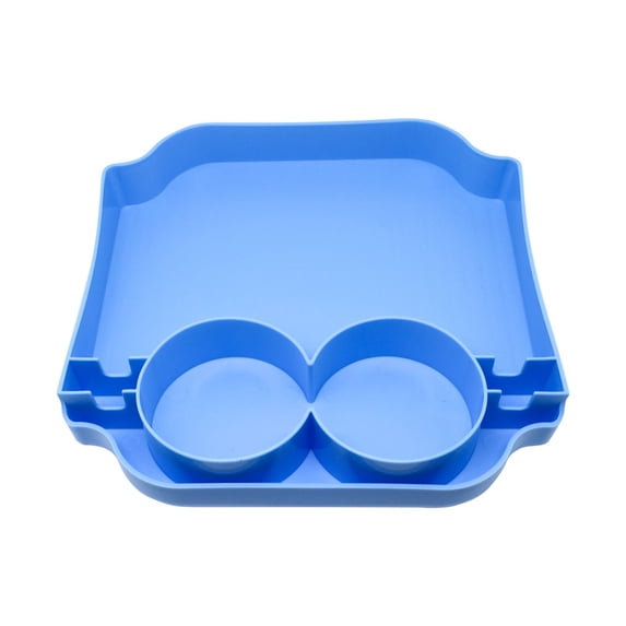 Bag Top Tray Organizer For Most Hole Totes, Divided Insert With Cup Holders & Phone Slot, Storage Rack For Pool, Travel & Beach Accessories, Blue