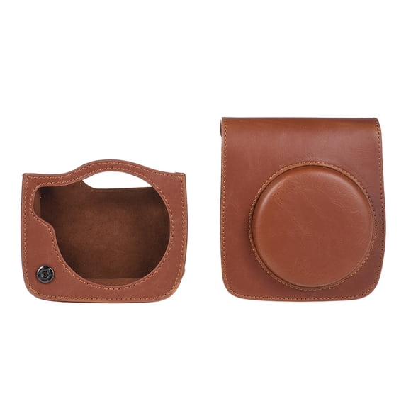 Bag Vintage PU Protective Camera Case Bag Pouch Cover Protector W/ Strap For Mini 90 Instant Film Camera