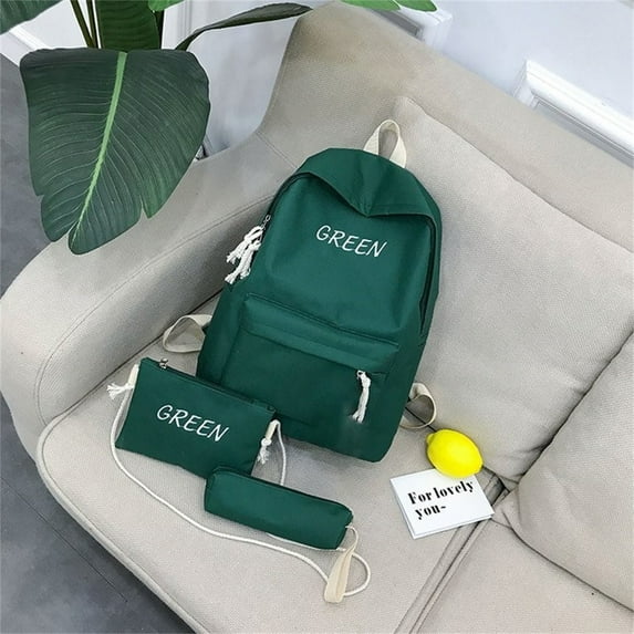 Bag for School, Fashion Style Multifunctional Large Capacity Canvas Four-piece Bag 3packs, School Bag