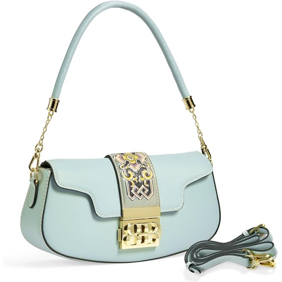 Bag for Women Hand Carved Painted Leather Clutch Saddle Bag Cute Hobo Tote Handbag Purse