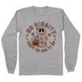 thumbnail image 1 of Bag it up Halloween Long Sleeve Shirt Unisex Small Grey, 1 of 5