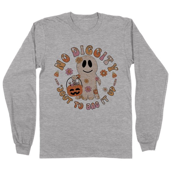 Bag it up Halloween Long Sleeve Shirt Unisex Small Grey