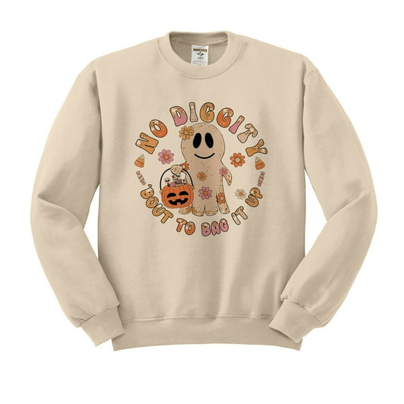 Bag it up Halloween Sweatshirt Unisex 3X-Large Sand