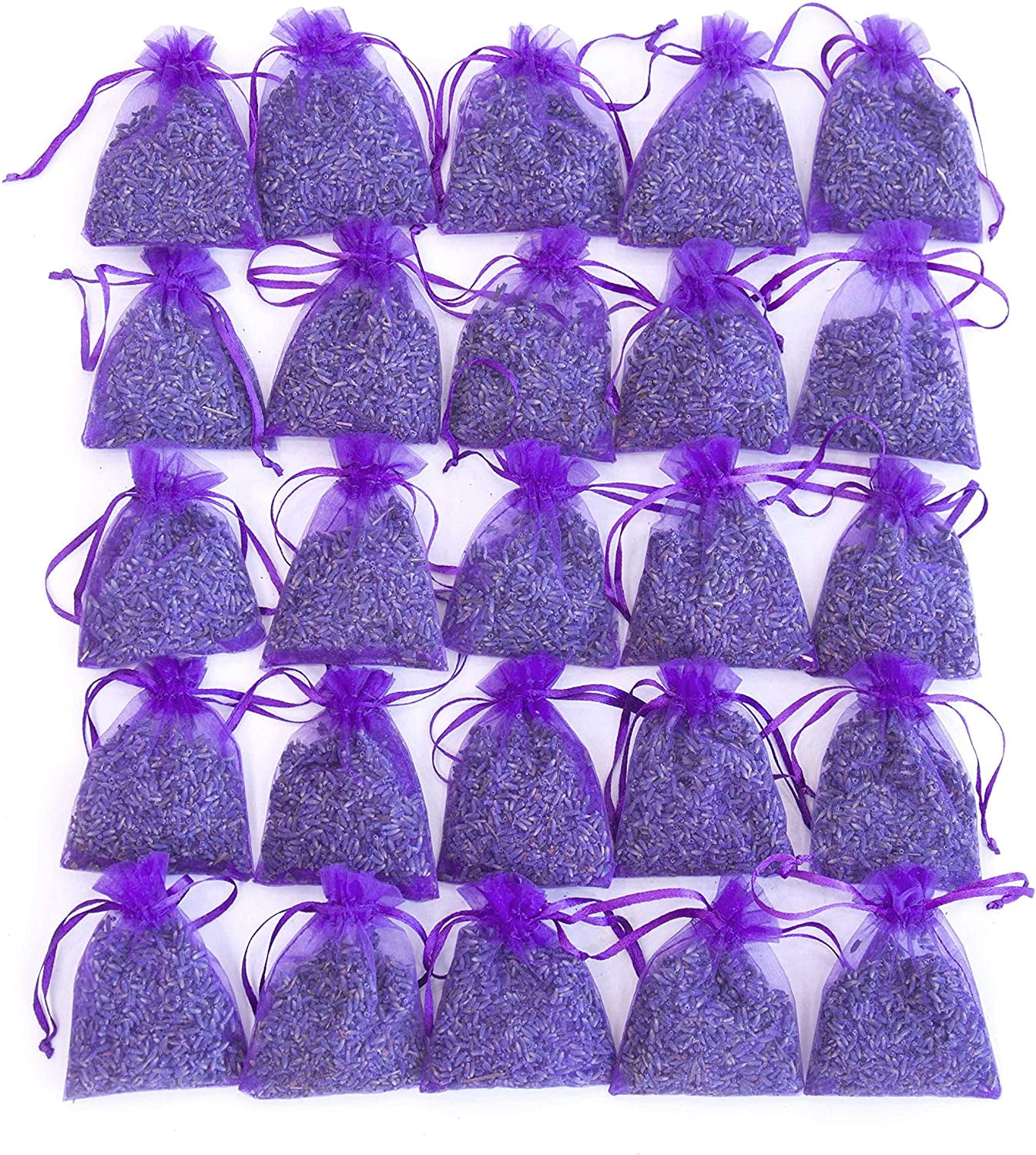 Bag of 25 Sachets Dried Lavender Flower Lavender Sachets for Drawers and Closets