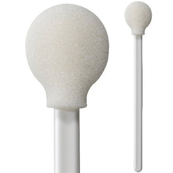 (Bag of 50 Swabs) 71-4504: 5.125” Overall Length Foam Swab with Circular Foam Mitt and Polypropylene Handle