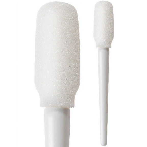 (Bag of 500 Swabs) 71-4508: 3.125 Overall Length Swab with Thick Rectangular Foam Mitt and Polypropylene Handle