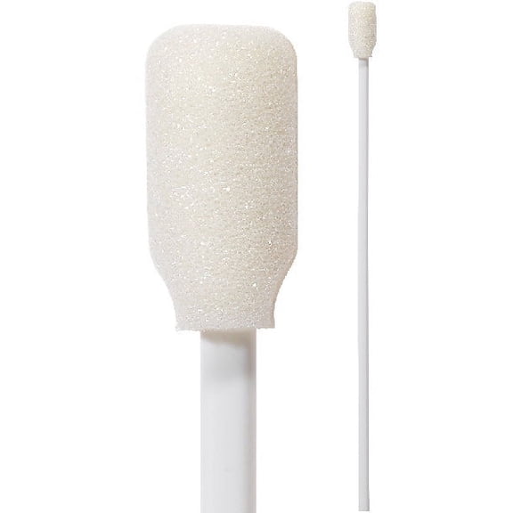 (Bag of 500 Swabs) 71-4540: 9 overall length swab with rectangular foam mitt on an extra-long polypropylene handle