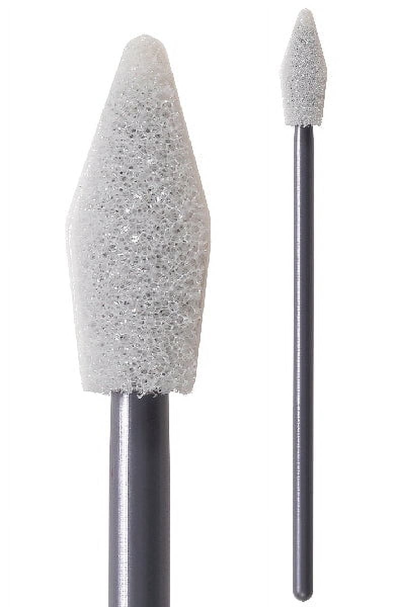 (Bag of 500 Swabs) 71-4553: 2.83” overall length swab with spear-shaped foam mitt on a tapered polypropylene handle.