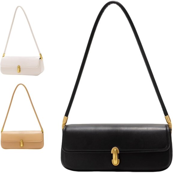 Bag with Lock Buckle, Medium Size, Bag Underarm Purse