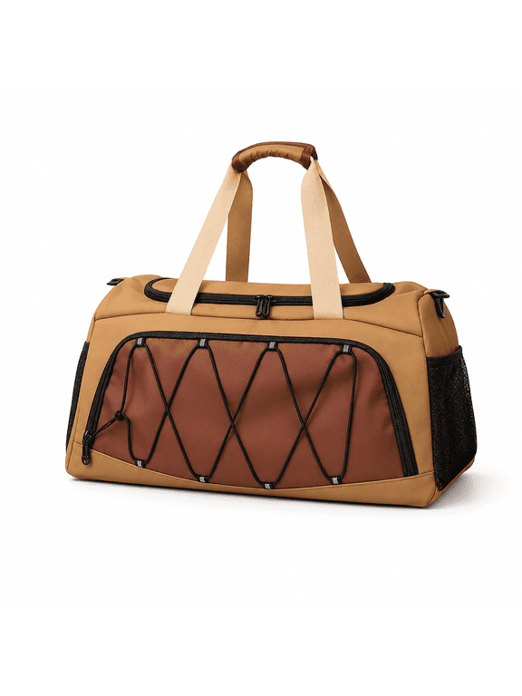 Sports Duffel Bag – Large Gym Bag with Shoe Compartment, Wet Pocket & Water-Resistant Travel Tote