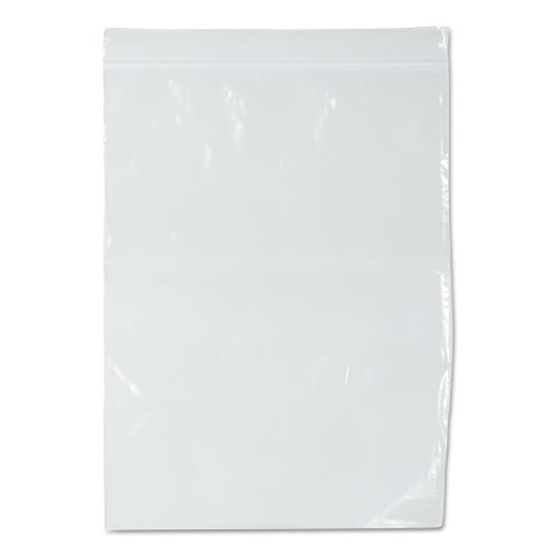 BagCo Zippit Resealable Bags, 2 mil, 9" x 12", Clear, 1,000/Carton, Each