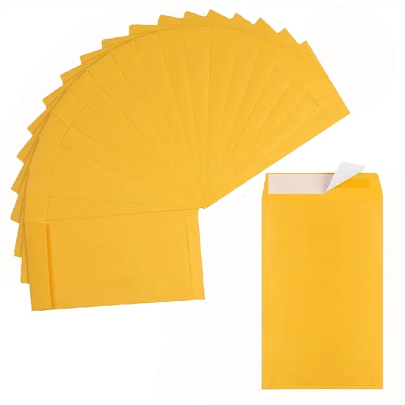 BagDream #1 Small Coin Envelopes 2.25x 3.5" with Gummed Flap Yellow Kraft Mini Envelopes for Storing Keys, Stamps, Seeds, Tips and Small Items