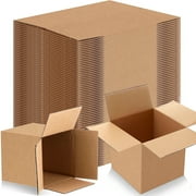 BagDream 4x4x4 Small Shipping Boxes Brown Corrugated Cardboard Paper Boxes for Small Bussiness, Packing and Mailing, 25 Pack