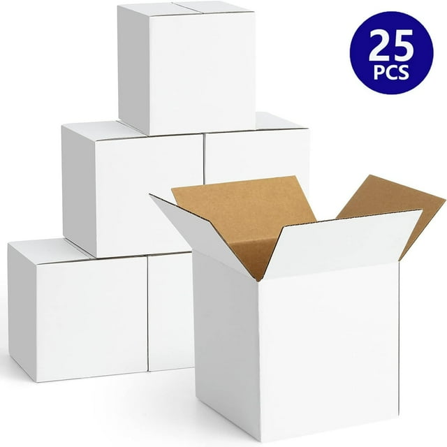 BagDream 4x4x4 Inches Shipping Boxes Brown Corrugated Cardboard Boxes