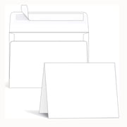 BagDream 50 Pack Blank Greeting Cards and Envelopes 4.125 x 5.5, White Invitation Cardstock and A2 Envelopes Self-Seal for Invitations, Wedding, Graduations, Thank You Cards, Mailing