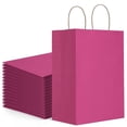 thumbnail image 1 of BagDream 100 Pack Medium Pink Kraft Paper Bags with Handles, 8x4.25x10.5"  Gift Wrap Bags for Mother's Day, Baby Shower, Wedding, Party Favors Supplies, 1 of 10