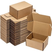 BagDream 6x4x3 inch Shipping Boxes 25 Pack Brown Corrugated Cardboard Box for Packaging, Mailing, Small Business
