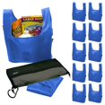 thumbnail image 1 of BagFold FAMILY - 10 Reusable Eco-Friendly Grocery Bags For Shopping In A Dispensing Pouch; Features Carabiner Clip  Coupon Pouch, 1 of 11