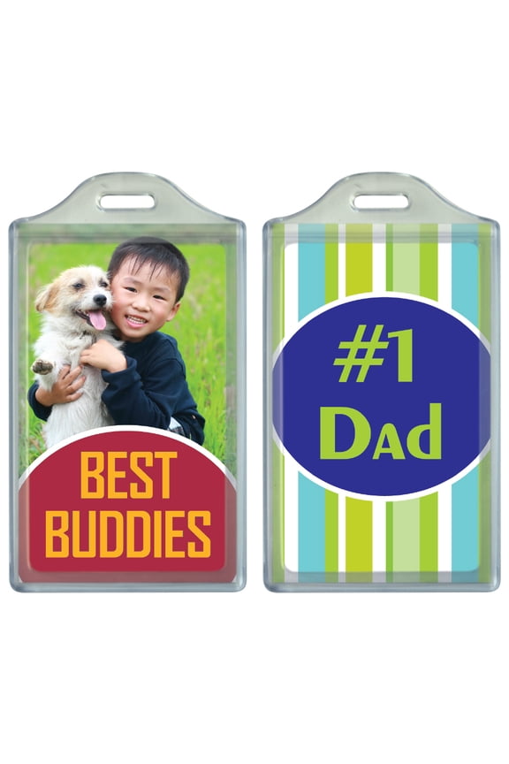 BagTag - DIY Personalized Luggage Tag ID Create your own custom inserts and print at home Also displays regular 2 x 3.5 business cards 2 Pack