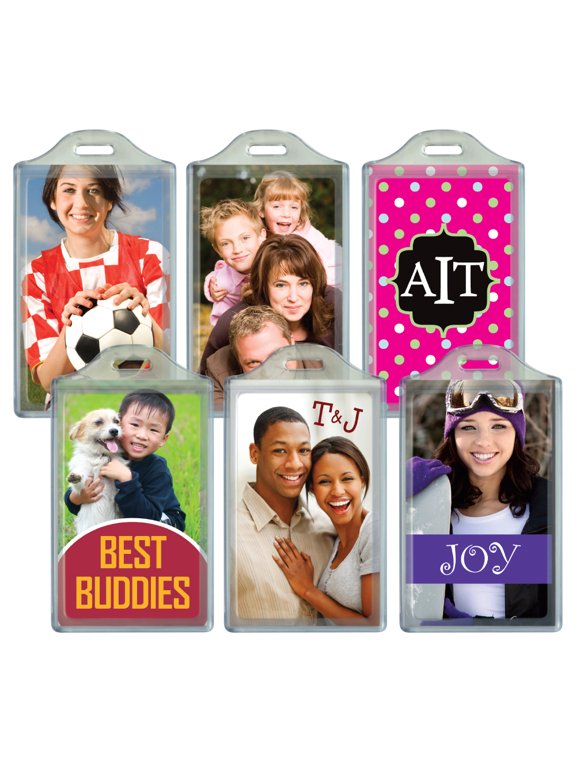BagTag - DIY Personalized Luggage Tag ID Create your own custom inserts and print at home Also displays regular 2 x 3.5 business cards 6 Pack
