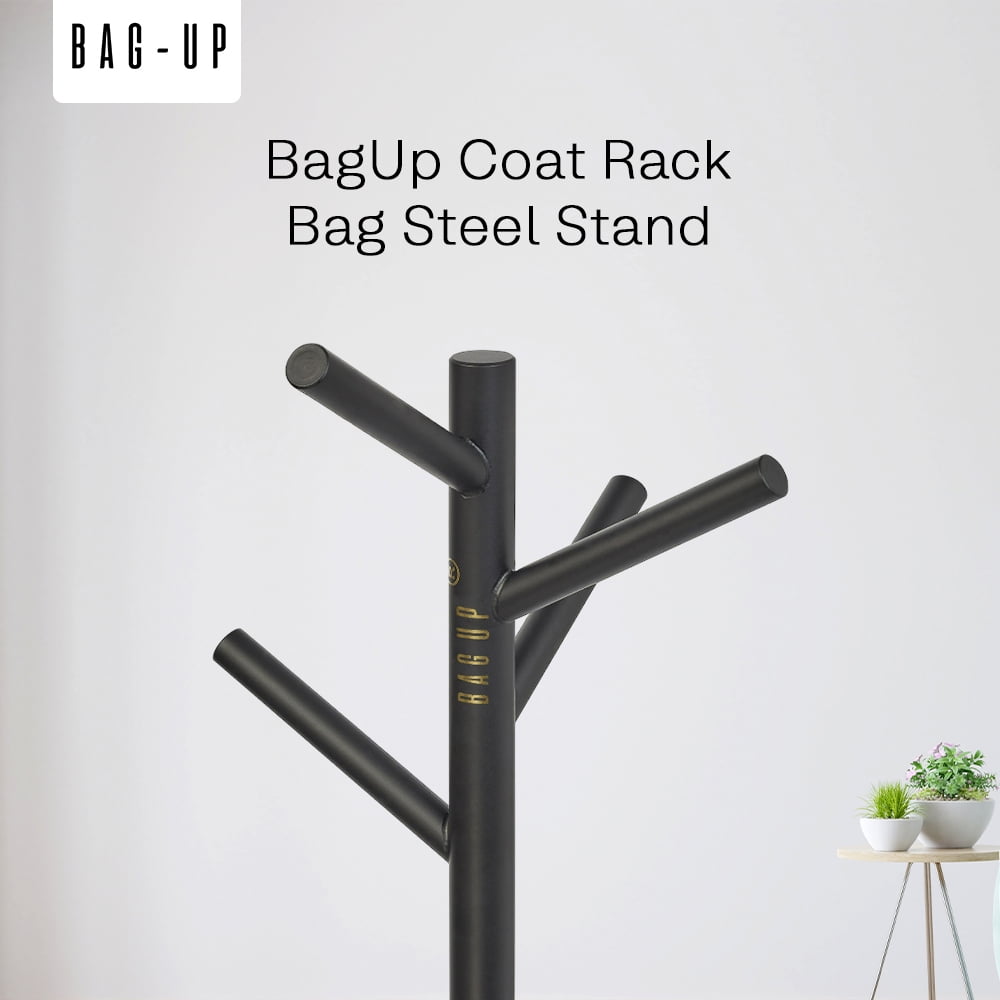 BagUp Coat Rack Bag Steel Stand 36” Perchero for Table Height