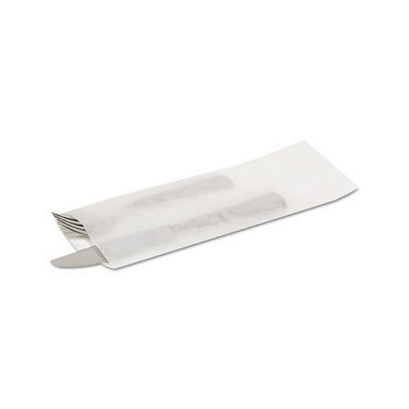 Bagcraft 300039 ToGo 10d x 2 3/4w Silverware Bags - White (2000/Carton)