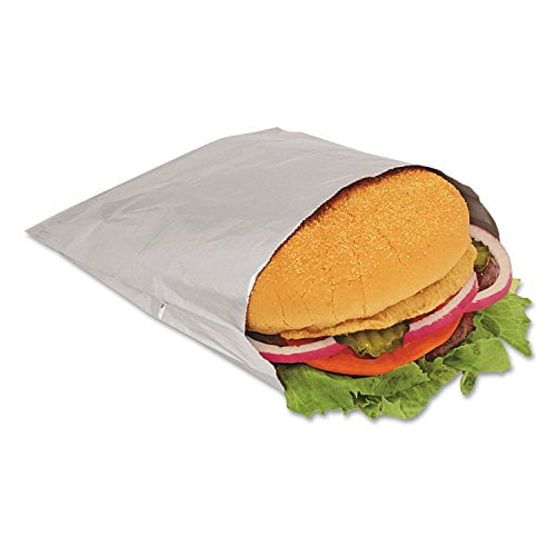 SANDWICH BAG FOIL 6X.75X6.5 UNPRINTED SILVER