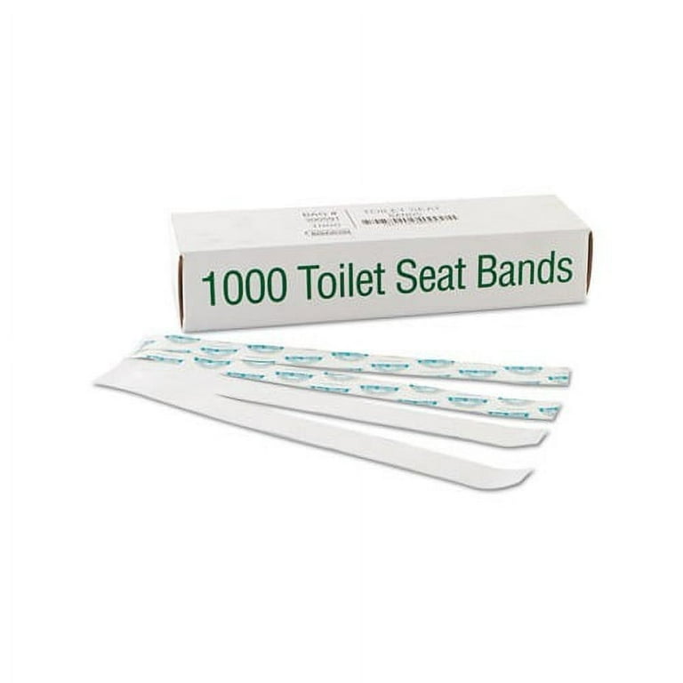 Sani/Shield Printed Toilet Seat Band, 16 x 1.5, Deep Blue/White, 1,000/Carton Sani/Shield Printed Toilet Seat Band, 16 x 1.5, Deep Blue/White, 1,000/Carton