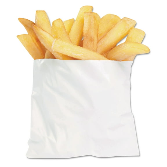 Bagcraft French Fry Bags, 4.5" x 3.5", White, 2,000/Carton -BGC450003